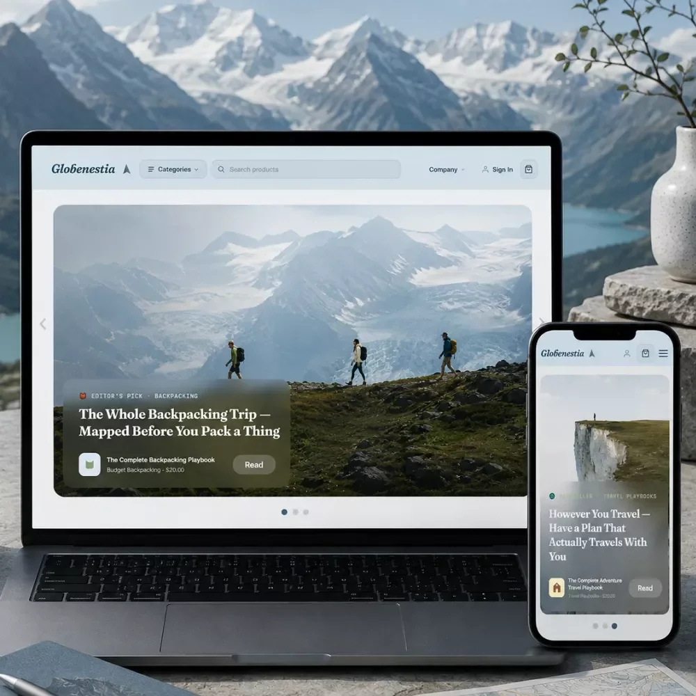 Adventure Travel Niche Online Business Asset Pack