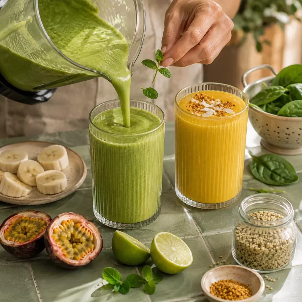 Blending Simple Breakfast Smoothies