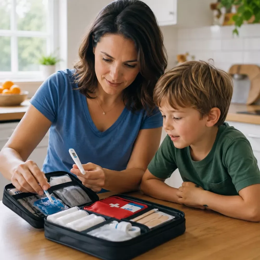 Family First-Aid Kit Steps
