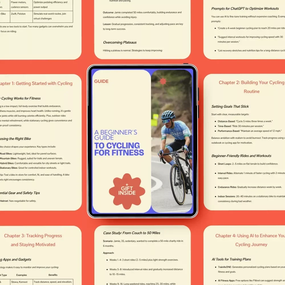 A Beginner’s Guide to Cycling for Fitness | How to Start Cycling for Fitness, Complete Beginner Cycling Plan, Digital Download Guide