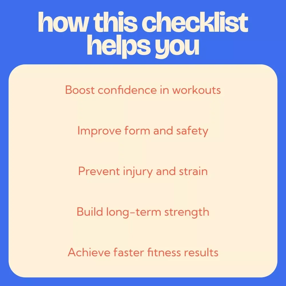 Gym Form Checklist for Beginners – Essential Gym Form Tips for Beginners