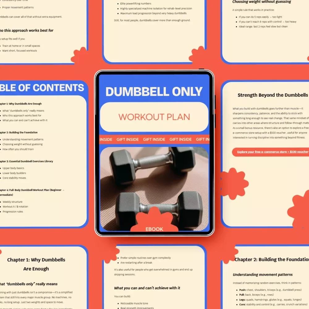 Dumbbell Only Workout Plan: The Ultimate Guide to Getting Fit with Just Dumbbells – eBook