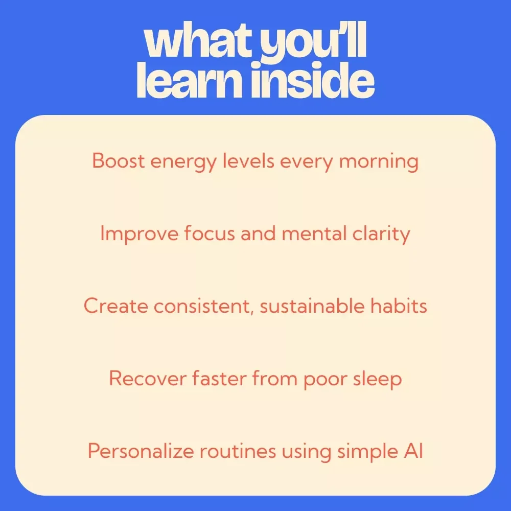 Build a Morning Recovery Routine – Complete Guide for a Powerful morning recovery routine, Energy Reset, Wellness Checklist, Digital Download