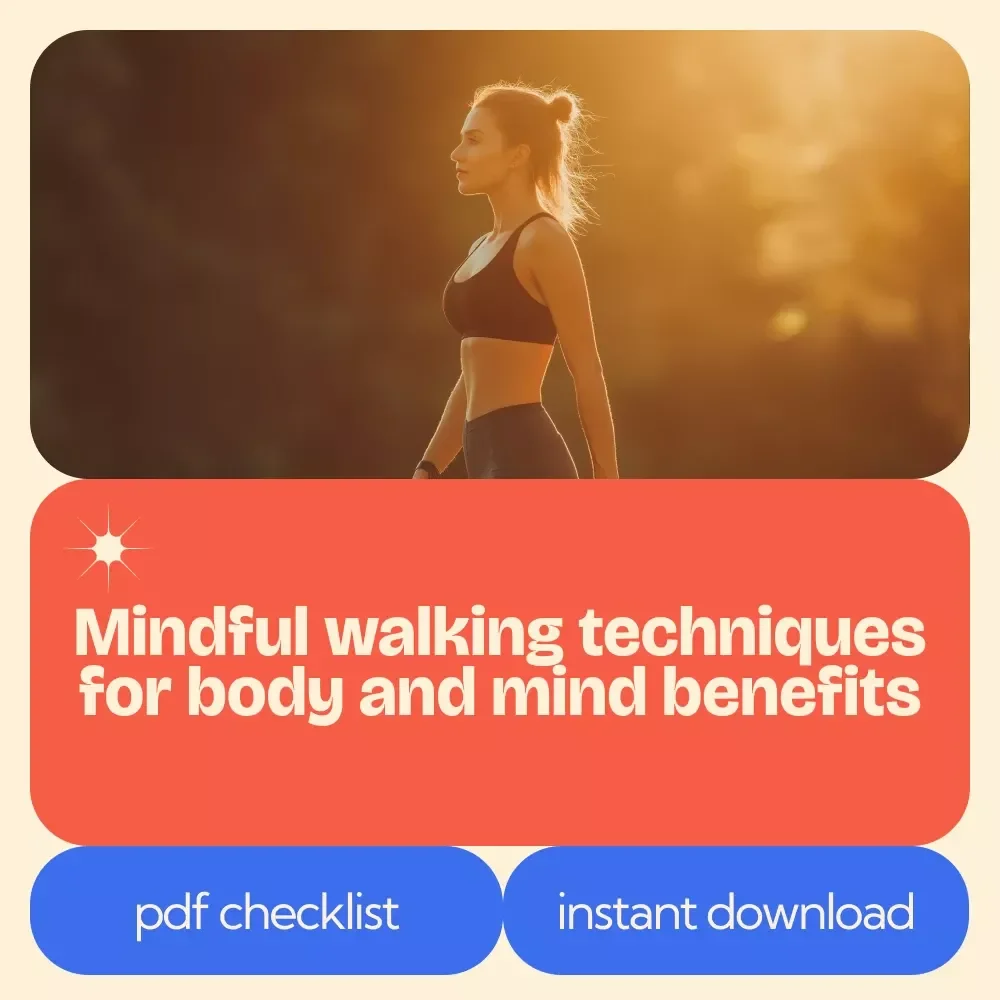 Japanese Walking Benefits Checklist – Mindful Movement Guide, Daily Walking Routine Planner, Wellness & Fitness Digital Download
