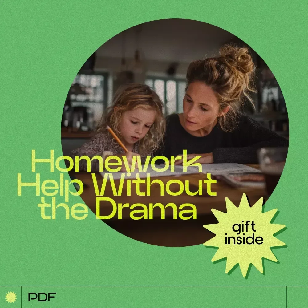 Homework Help Without the Drama Checklist – how to help child with homework, Calm Homework Routine, Parent Guide Printable, Study Skills Support