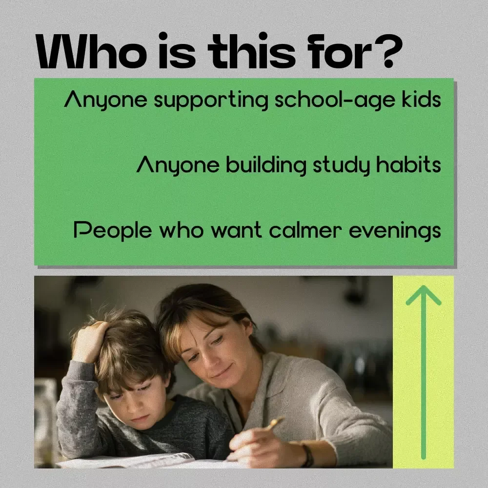 Homework Help Without the Drama Checklist – how to help child with homework, Calm Homework Routine, Parent Guide Printable, Study Skills Support