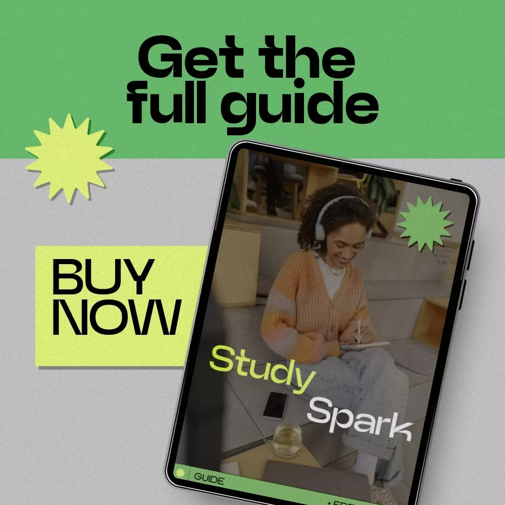 Study Spark – How to Find Study Motivation Guide, Digital Download eBook for Students, Focus & Productivity Planner, Study Routine & Habit Building Resource