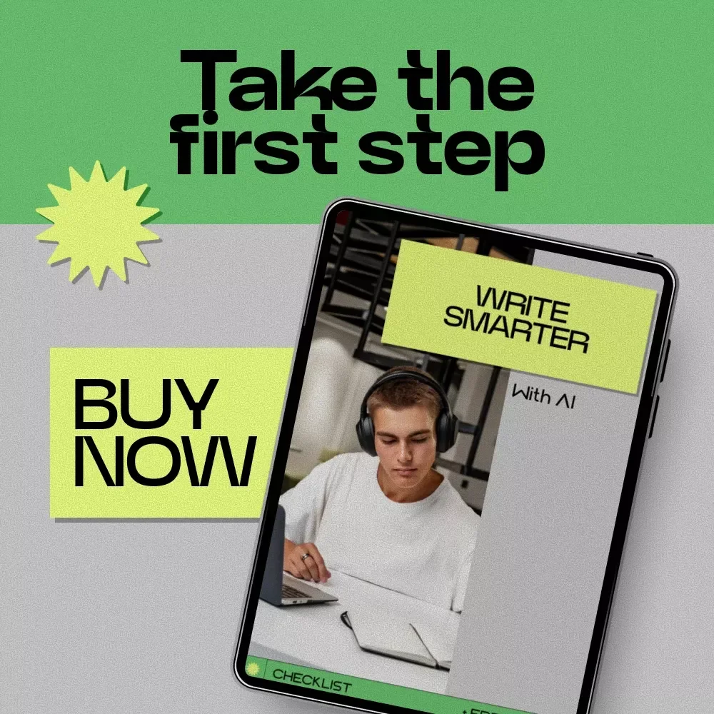 Write Smarter With AI Checklist – How to Use AI to Improve Writing Skills, Digital Download Writing Guide for Clarity, Grammar, Tone & Structure
