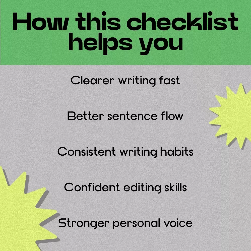 Write Smarter With AI Checklist – How to Use AI to Improve Writing Skills, Digital Download Writing Guide for Clarity, Grammar, Tone & Structure