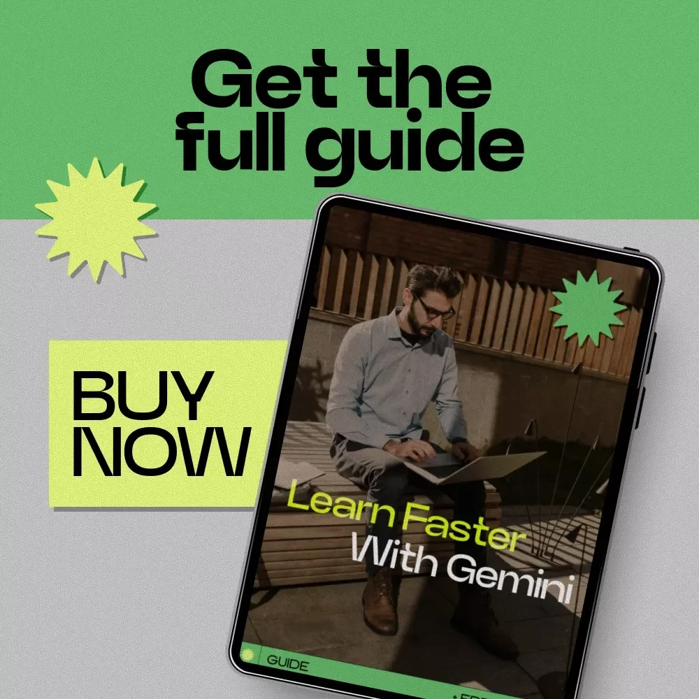 Learn Faster With Gemini – How to Use Google Gemini for Studying Guide, Smart Study Routine, AI Study Tips, Exam Prep System, Digital Download