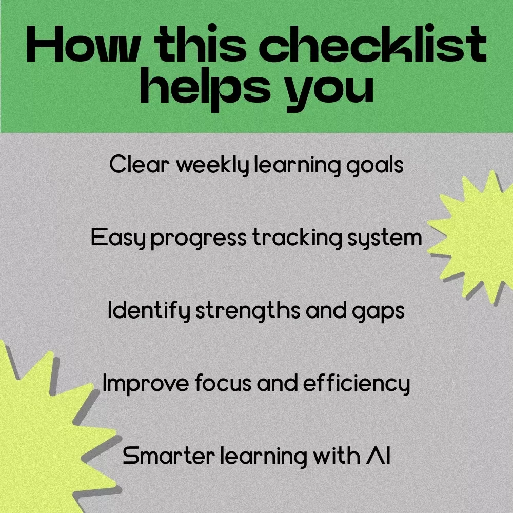Tracking Learning Progress Checklist – How to Track Learning Progress, Study Tracker, Weekly Learning Goals, Productivity Planner, Digital Download
