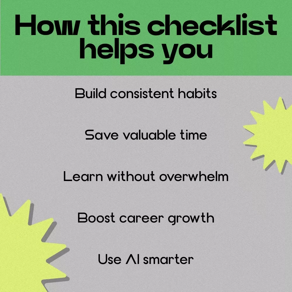 Make Room to Grow at Work Checklist – how to make time for learning at work, Productivity & Career Growth Printable, Skill Building Planner