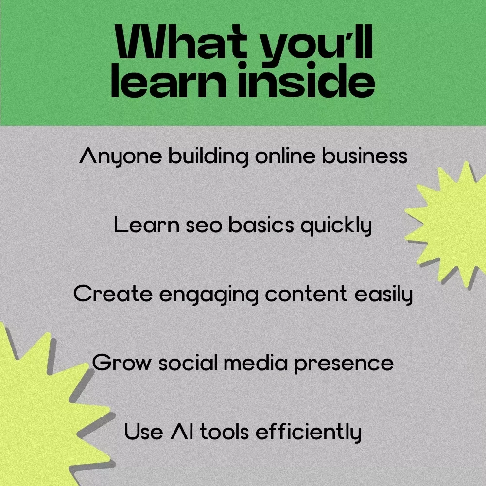 Digital Marketing Made Simple | How to Learn Digital Marketing eBook Guide for Beginners, Step-by-Step Strategy, SEO, Social Media & AI Marketing Toolkit