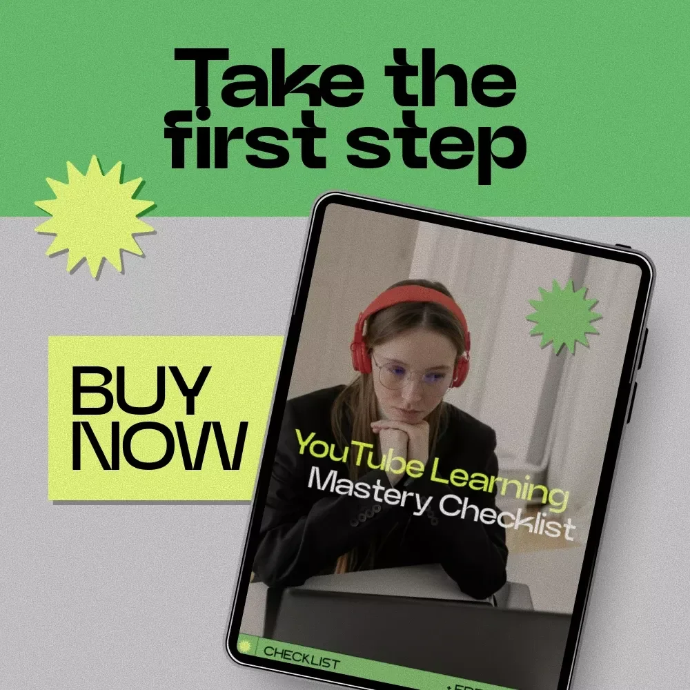 YouTube Learning Mastery Checklist – How to Learn from YouTube Videos Effectively, Study Smarter Digital Download Guide for Skill Building & Productivity