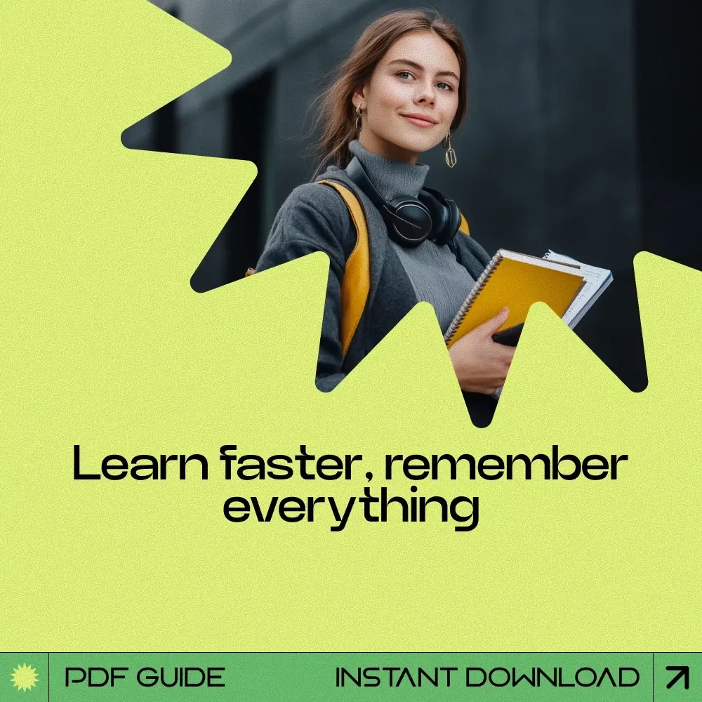 Mastering Memory for Lifelong Learning – Digital Guide on how to learn without forgetting, Study Smarter eBook, Memory Techniques & AI Learning Strategies