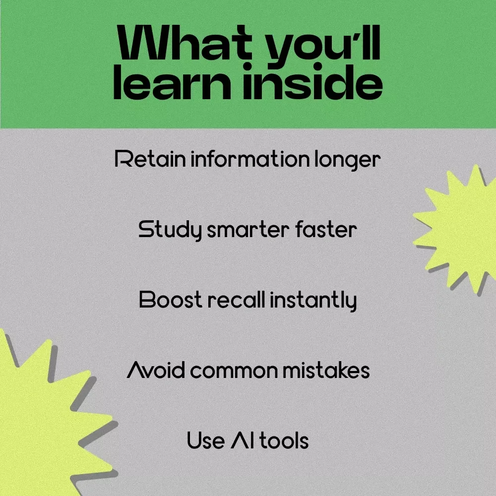 Mastering Memory for Lifelong Learning – Digital Guide on how to learn without forgetting, Study Smarter eBook, Memory Techniques & AI Learning Strategies