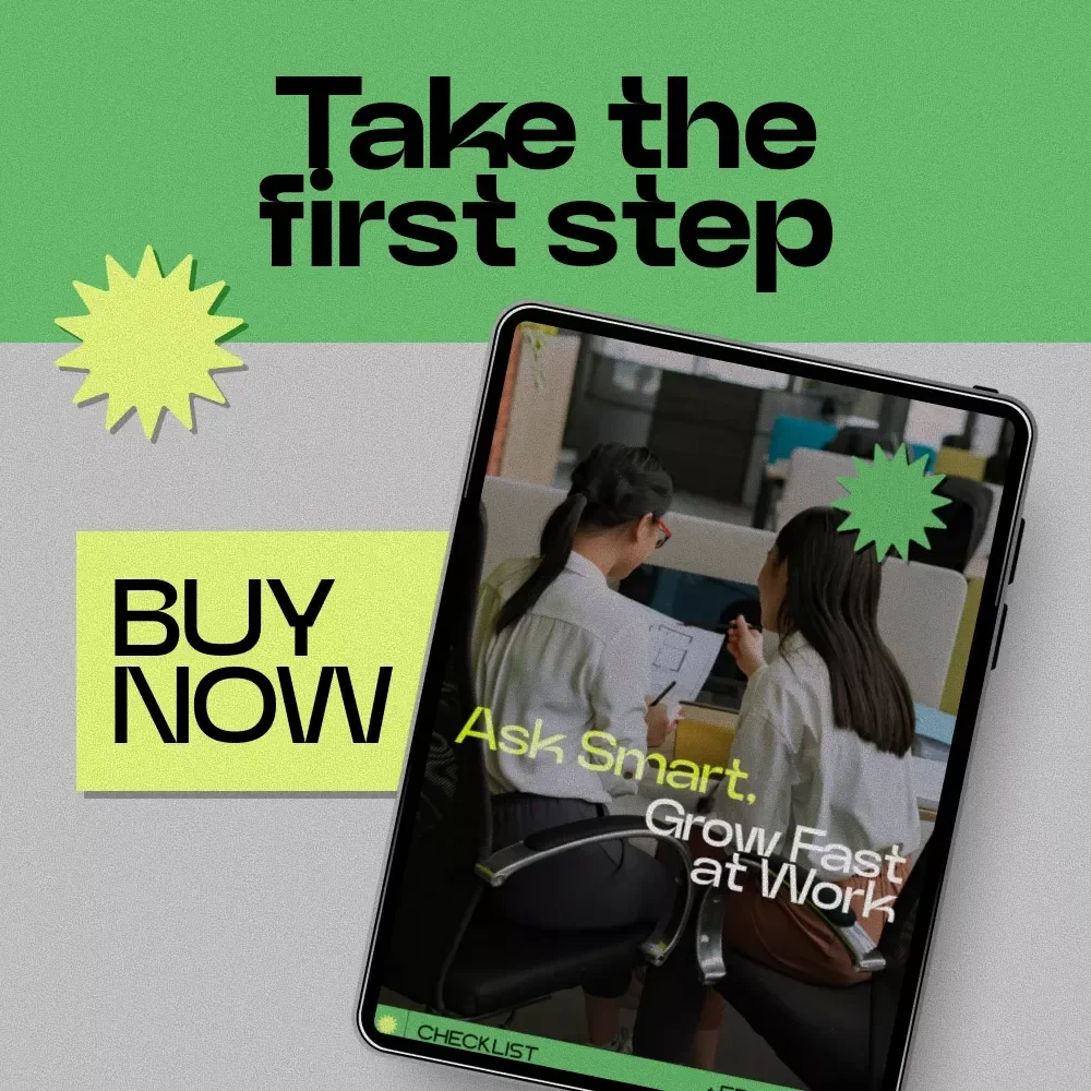 Ask Smart Grow Fast at Work Checklist | How to Ask for Training at Work Guide | Career Growth Printable, Professional Development Planner, Workplace Skills Upgrade Tool