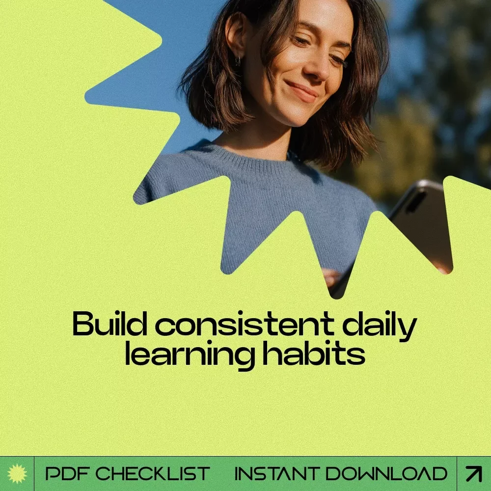 Master Your Daily Microlearning Habits – Printable checklist for Consistent Learning, Productivity Boost & Skill Building Guide