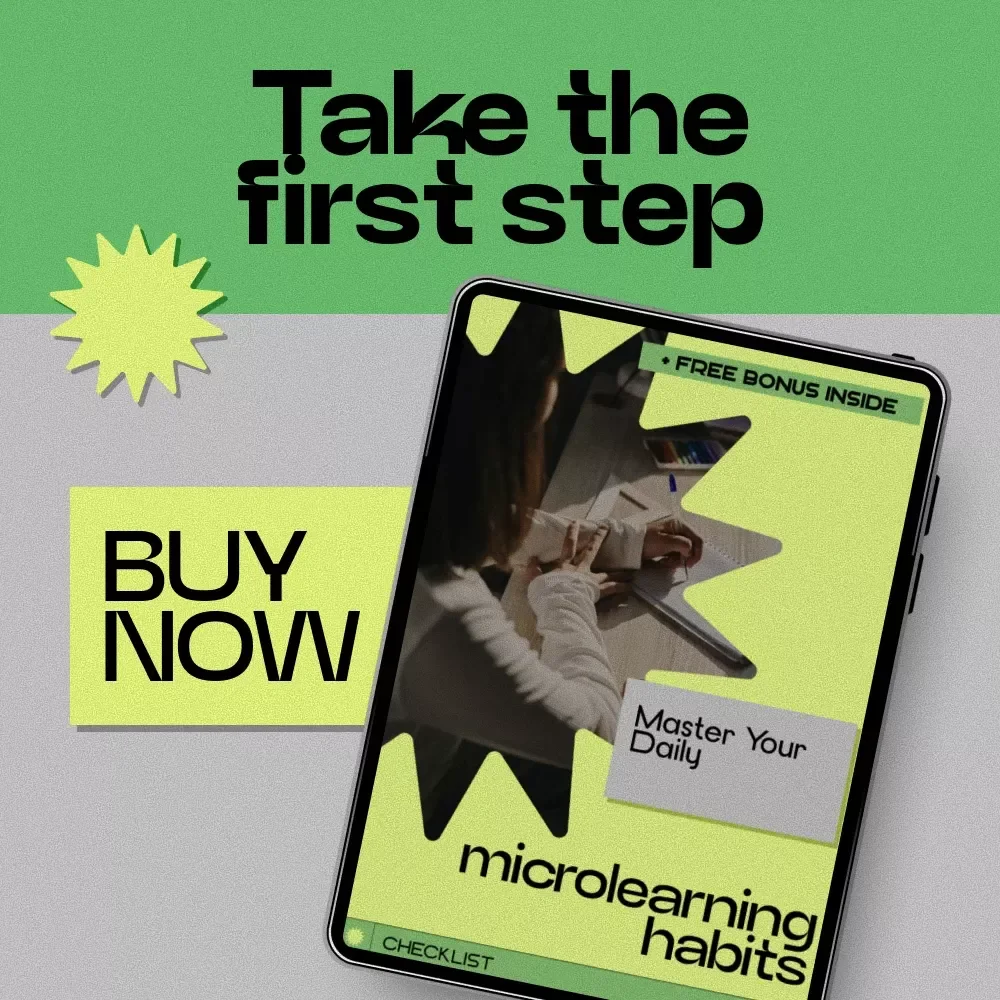 Master Your Daily Microlearning Habits – Printable checklist for Consistent Learning, Productivity Boost & Skill Building Guide
