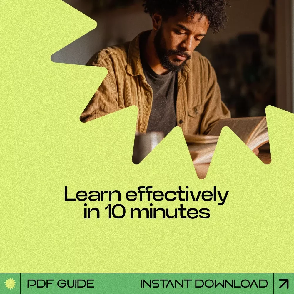 Master New Skills in Just 10 Minutes a Day – Digital Guide for Busy Learners | how to learn in 10 minutes a day Productivity eBook & Habit Building Checklist