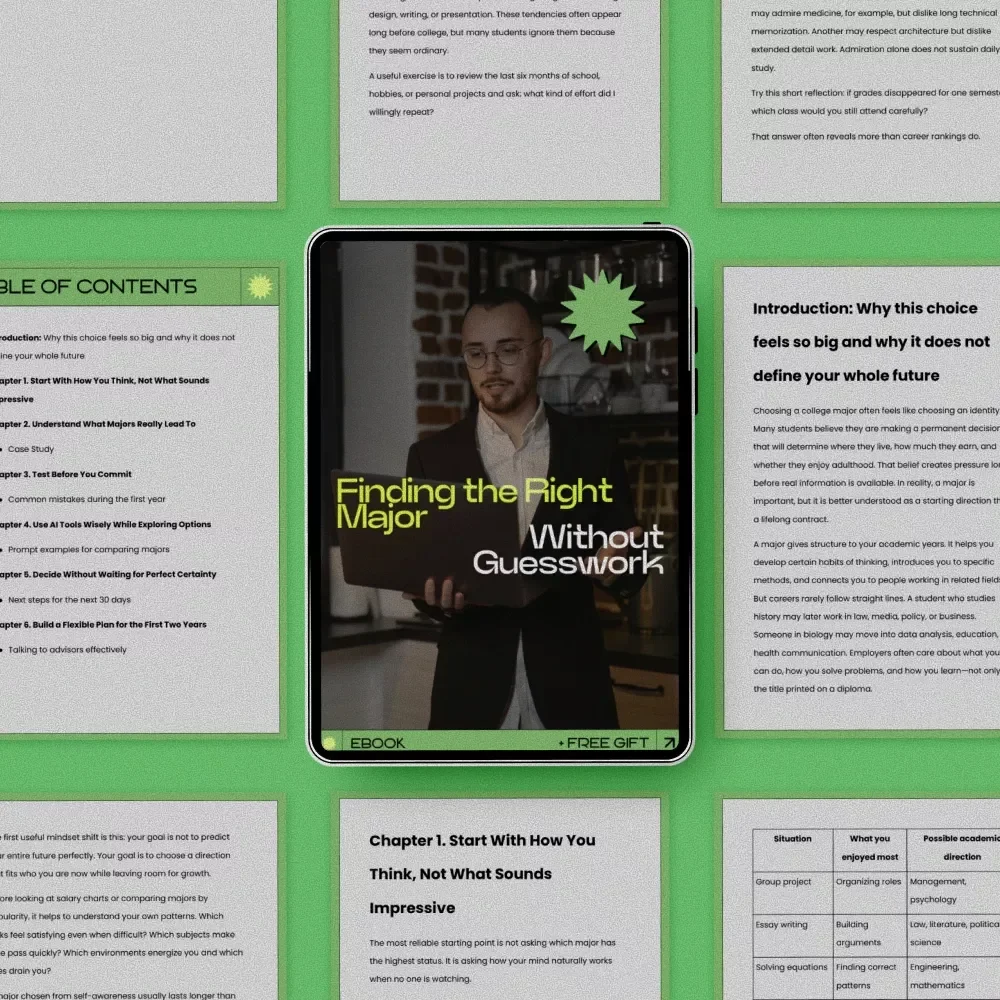 Finding the Right Major Without Guesswork – A Practical Guide on how to choose a college major with Confidence, Clarity, and Real-Life Direction