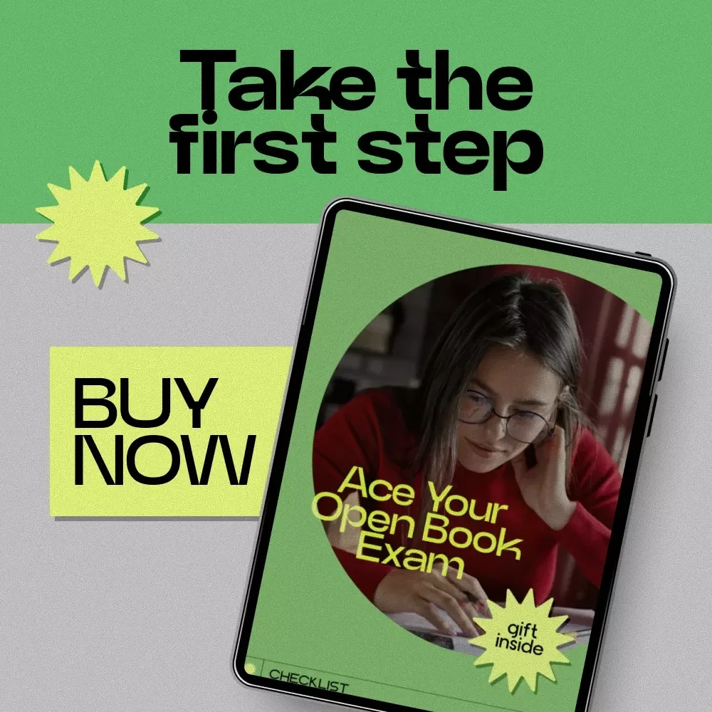 Ace Your Open Book Exam – Ultimate Checklist & Guide on how to prepare for open book exam for Students, Study Success Planner, Exam Strategy Digital Download