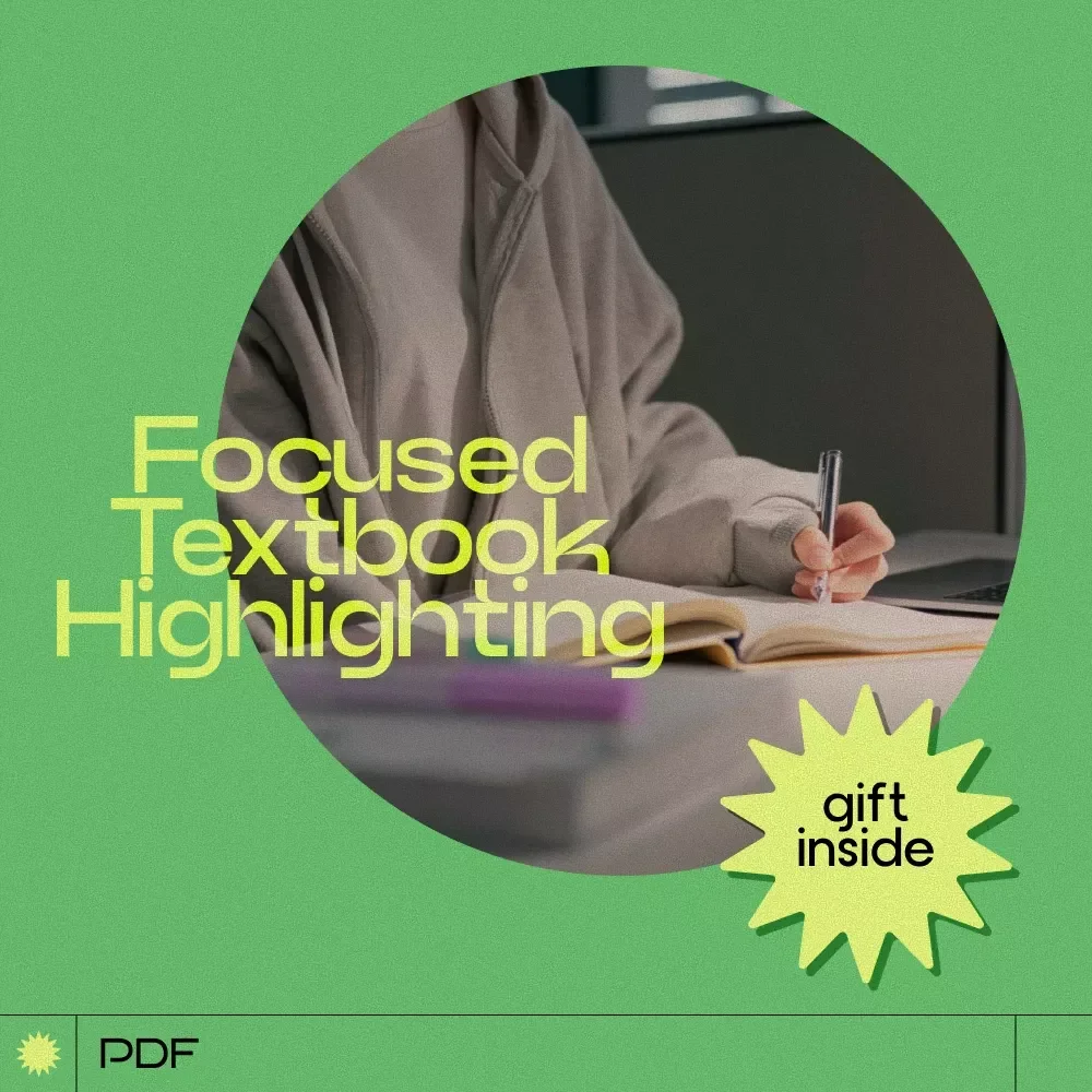 Focused Textbook Highlighting Checklist – How to Highlight Textbooks Effectively for Smarter Studying, Study Skills Printable, Student Note-Taking Guide