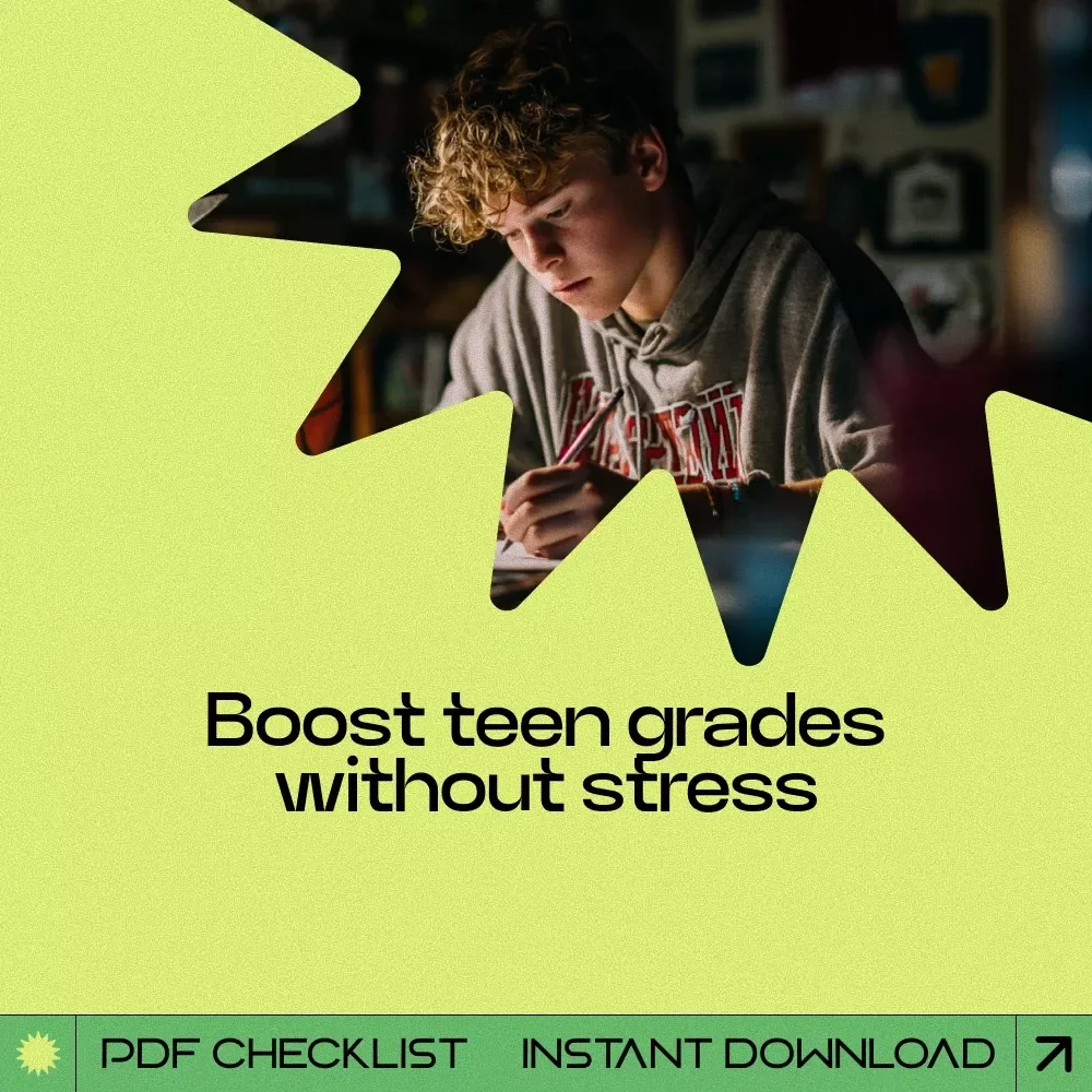 Grade Boost Game Plan for Parents and Teens – Printable Checklist Guide | how to help teenager with grades | Study Routine, Homework Help, Academic Success Plan