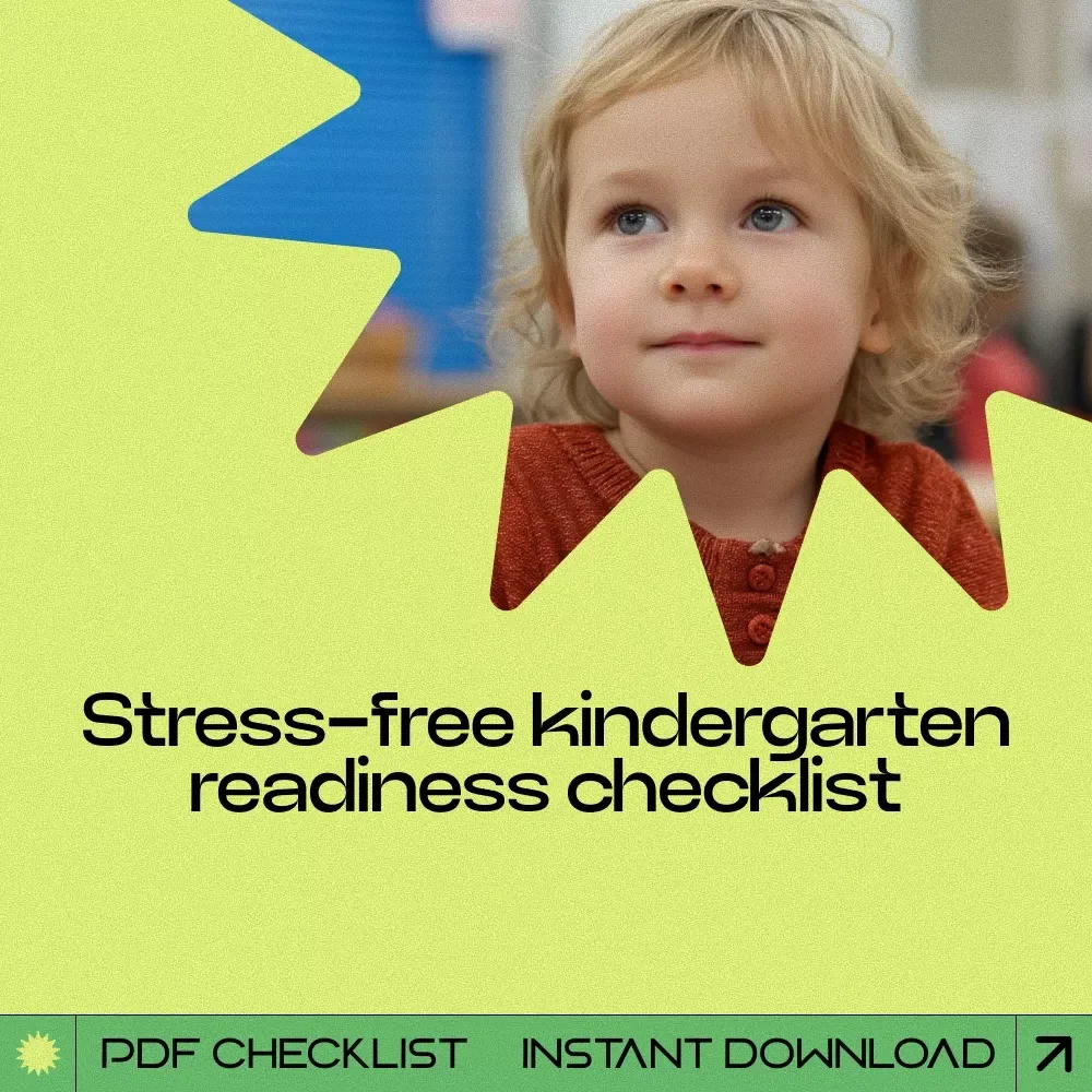 Kindergarten Ready Without the Tears – Easy Checklist Guide for Parents | how to prepare child for kindergarten Routine & Skills Planner