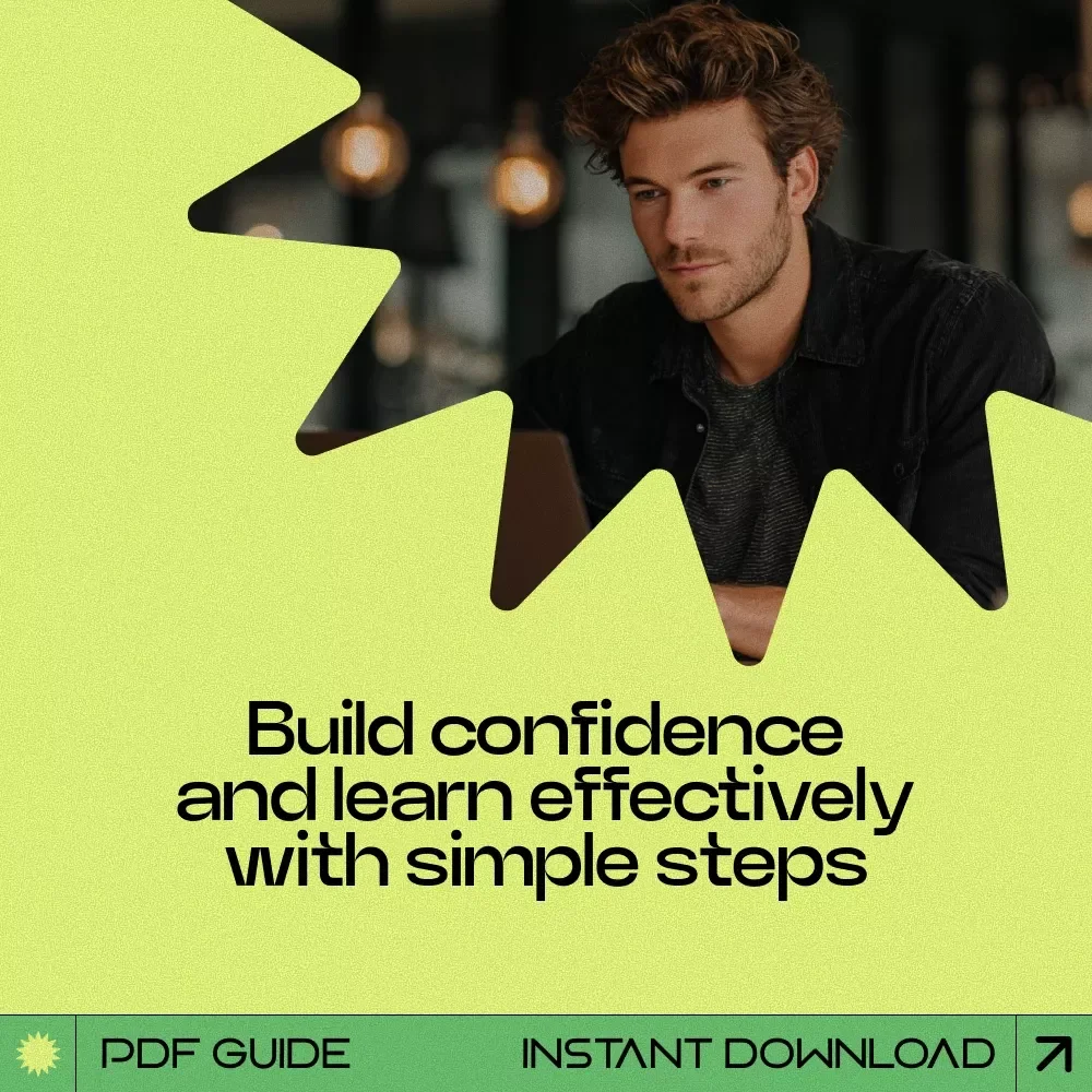 Learn With Confidence – A Practical Guide on how to build confidence in learning | Digital Download Study Mindset Workbook