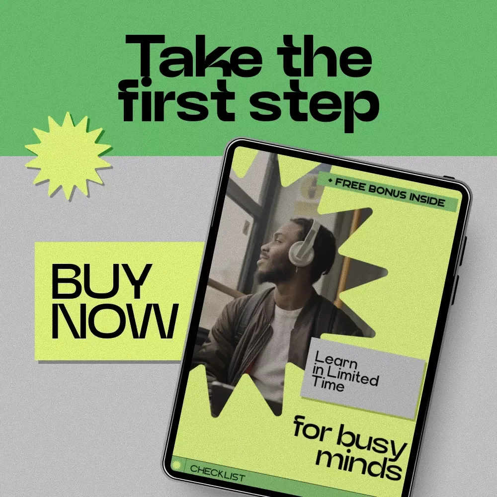 Learn in Limited Time for Busy Minds Checklist | How to Learn with Limited Time Productivity Guide, Microlearning Strategy, Fast Skill Building Printable