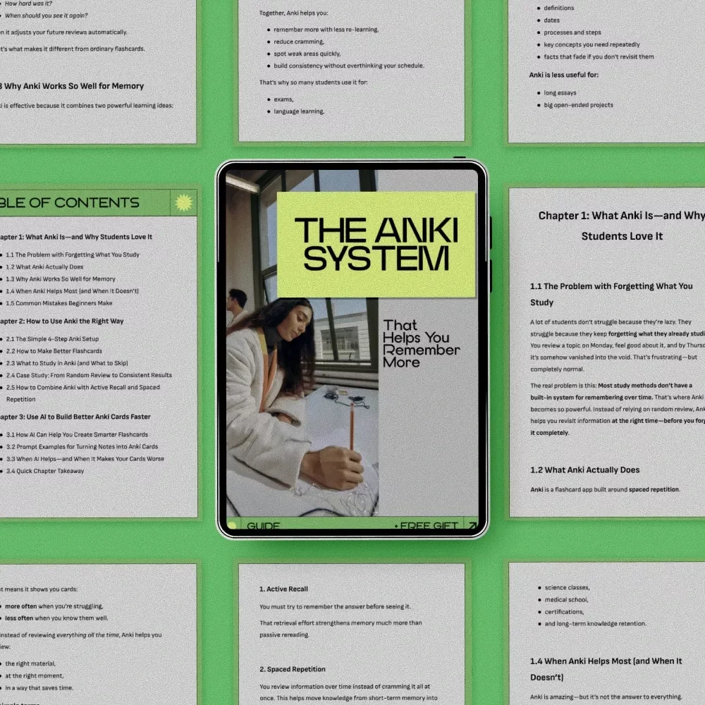 The Anki System That Helps You Remember More | How to Use Anki for Studying Guide, Smart Study System, Memory Boost eBook, Digital Download