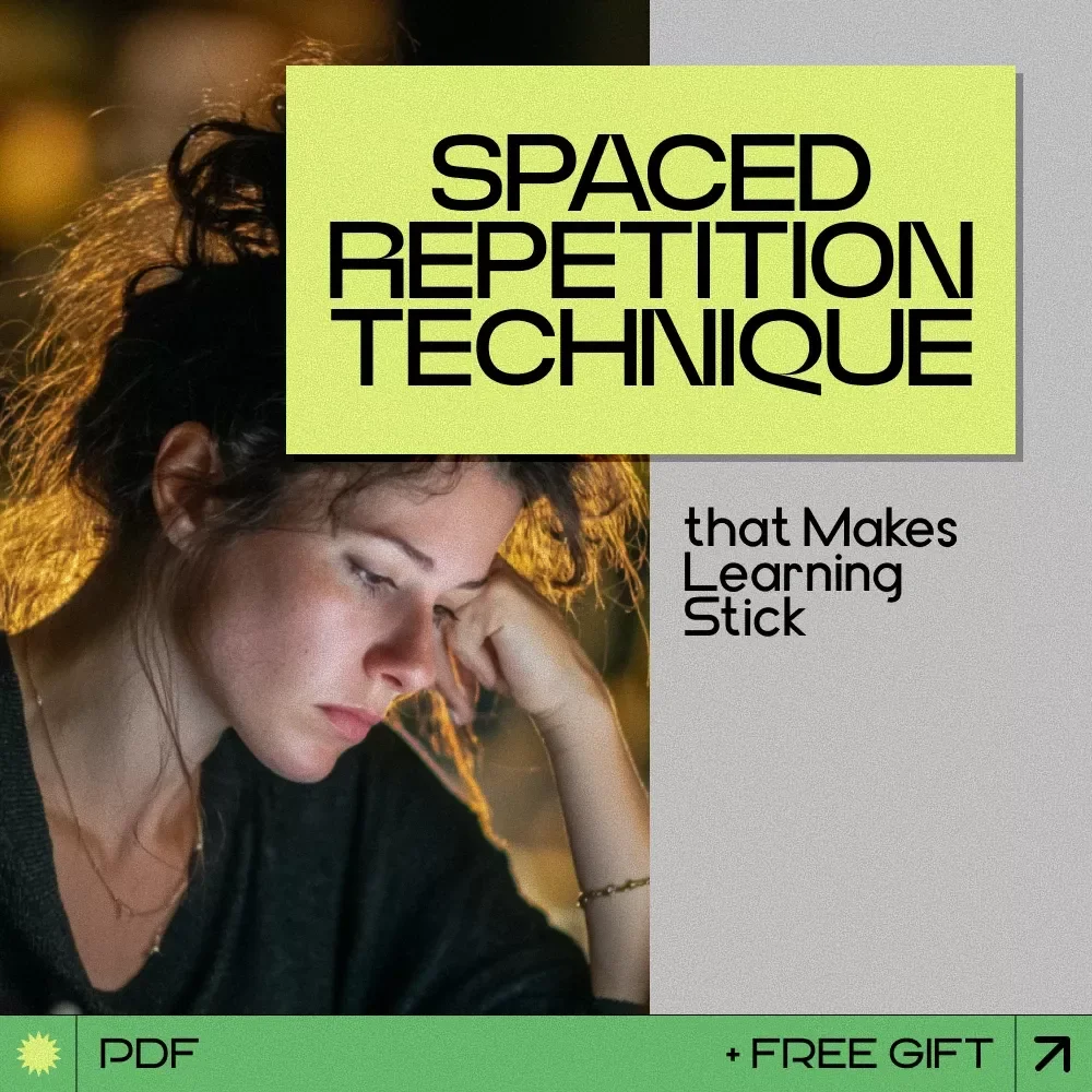 Spaced Repetition Technique That Makes Learning Stick | Digital Guide for Faster Retention, Study Smarter with Spaced Repetition Technique