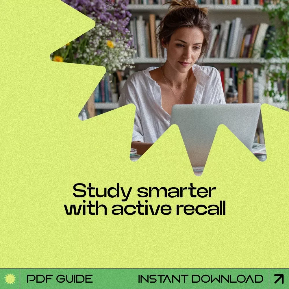 The Active Recall Method That Actually Sticks – Active Recall Study Method Guide, Study System eBook, Smart Learning Checklist for Students