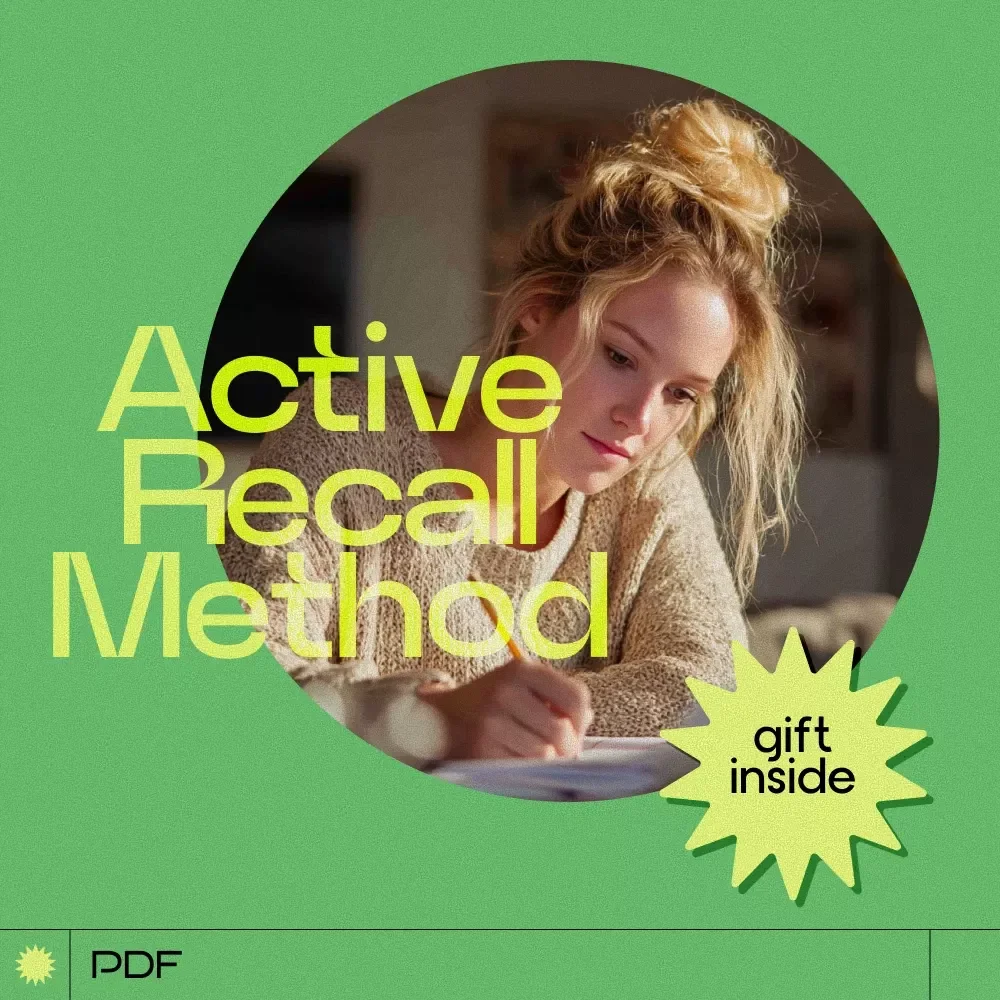 The Active Recall Method That Actually Sticks – Active Recall Study Method Guide, Study System eBook, Smart Learning Checklist for Students