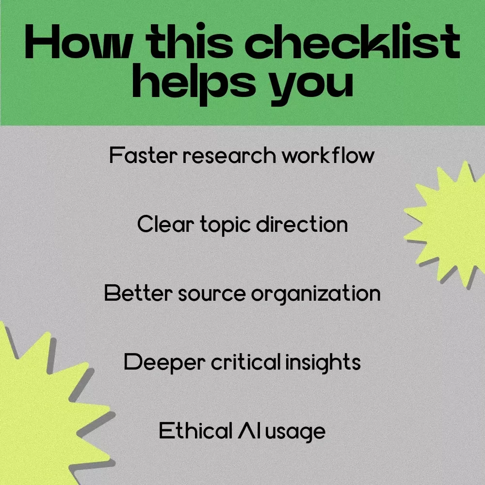 AI-Powered Literature Review Checklist | How to Use AI for Literature Review Guide for Students, Researchers & Academics