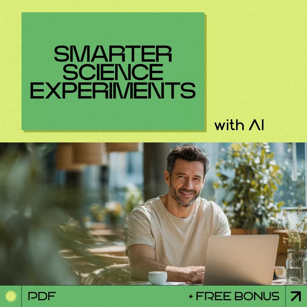 Smarter Science Experiments With AI – Checklist Guide for Students & Parents | How to Use AI for Science Experiments, Easy Lab Planning & Data Tracking Printable