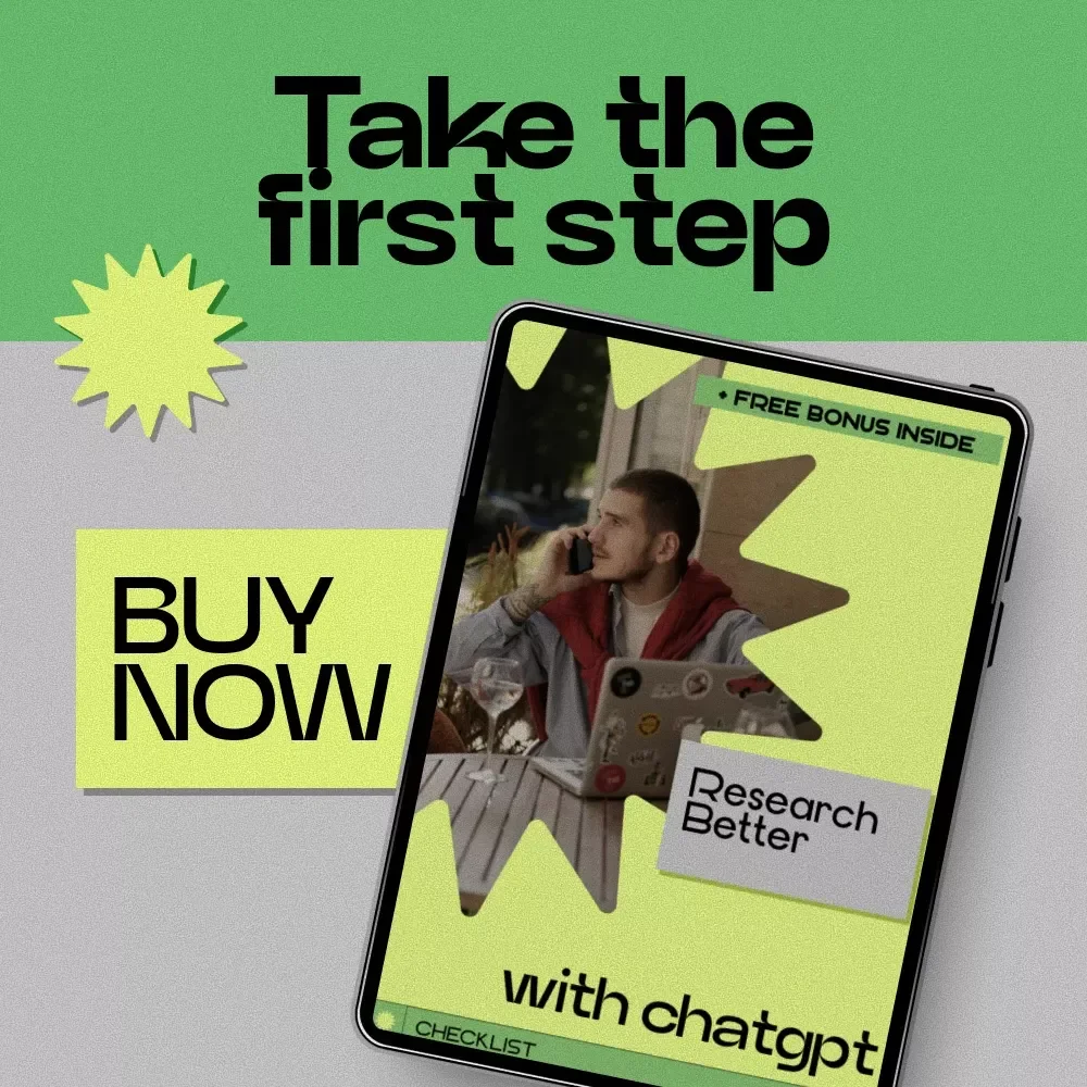 Research Better With ChatGPT Checklist | how to use chatgpt for research | Digital Download Study Guide, AI Research Workflow Planner, Student & Writer Productivity Tool