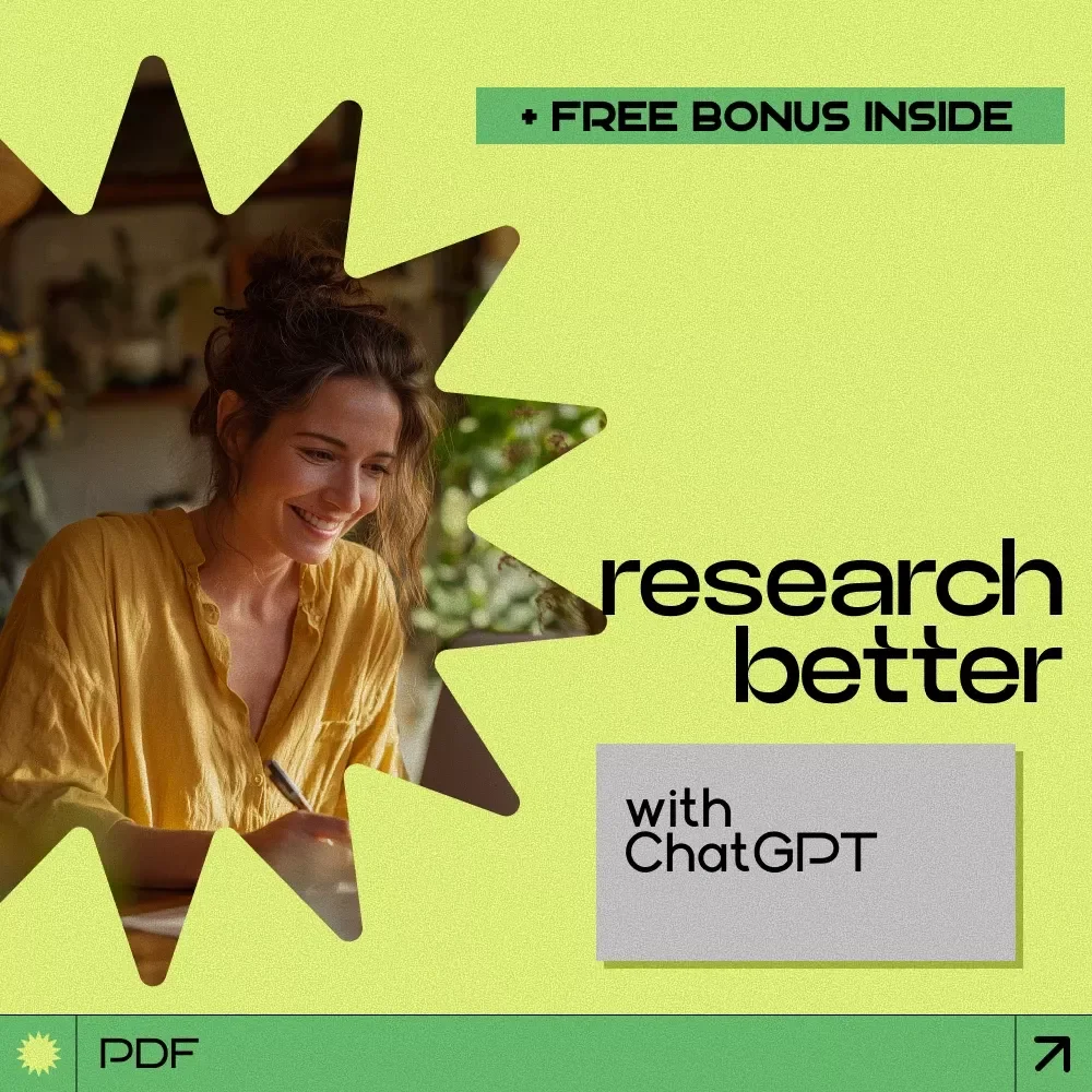 Research Better With ChatGPT Checklist | how to use chatgpt for research | Digital Download Study Guide, AI Research Workflow Planner, Student & Writer Productivity Tool
