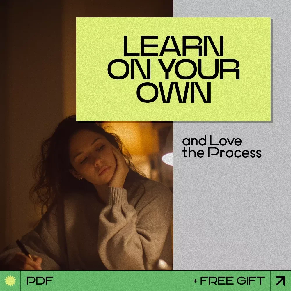Learn on Your Own and Love the Process – Printable Checklist for How to Learn Independently, Self-Study Planner, Personal Growth Digital Download