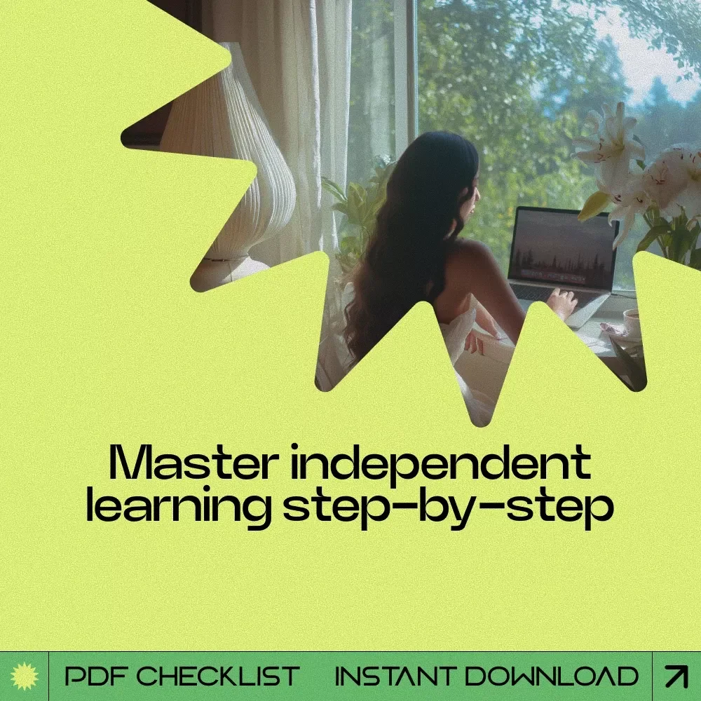 Learn on Your Own and Love the Process – Printable Checklist for How to Learn Independently, Self-Study Planner, Personal Growth Digital Download