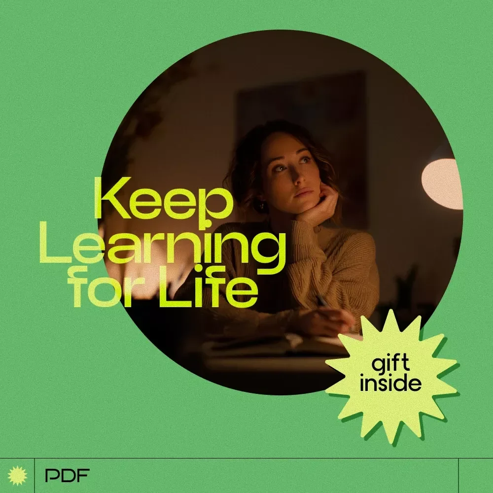 Keep Learning for Life Checklist – How to Become a Lifelong Learner, Personal Growth & Self Improvement Printable Guide, Daily Learning Habit Tracker