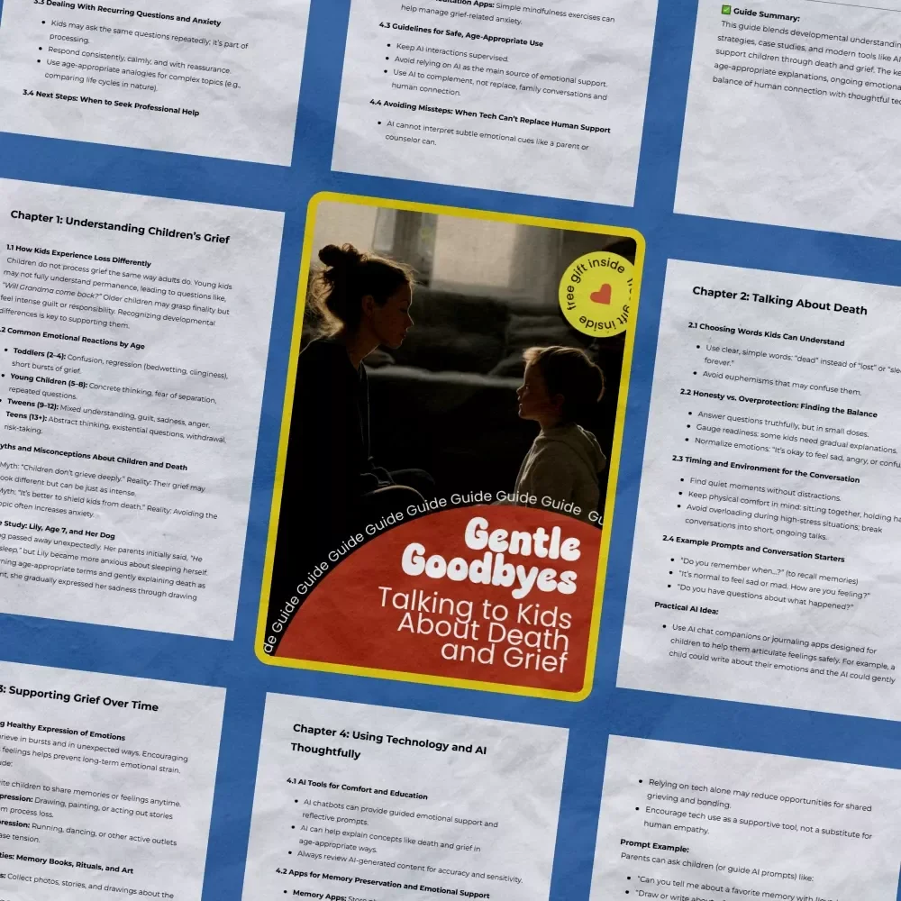 Gentle Goodbyes: Talking to Kids About Death and Grief – A Compassionate Parent Guide on how to talk to kids about death and grief, Emotional Support eBook, Child Grief Help Resource