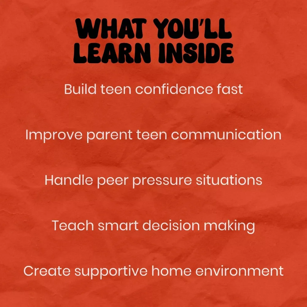A Parent’s Guide to Helping Teens Navigate Peer Pressure | How to Help Teen with Peer Pressure Digital Guide for Confident Parenting, Communication & Resilience Building
