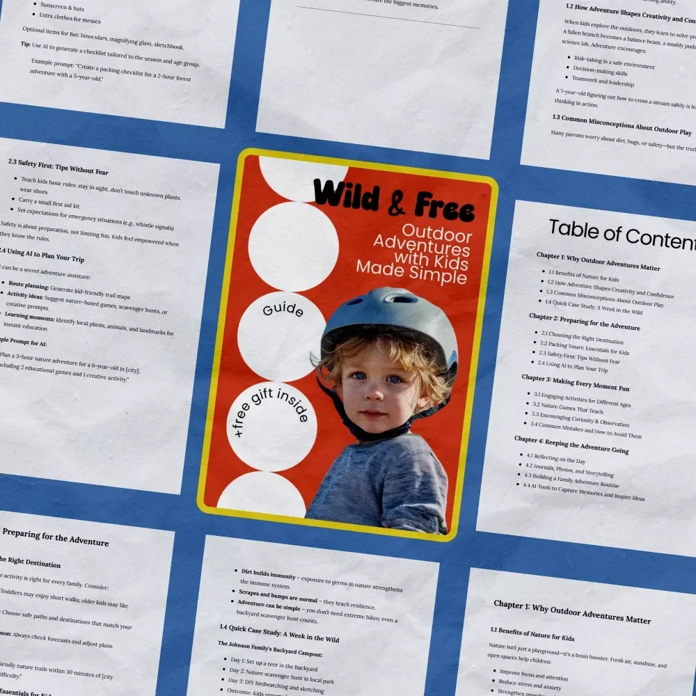 Wild & Free: Outdoor Adventures with Kids Made Simple – A Complete Guide on how to do outdoor adventures with kids, Family Nature Activities, Easy Adventure Planning for Parents & Caregivers