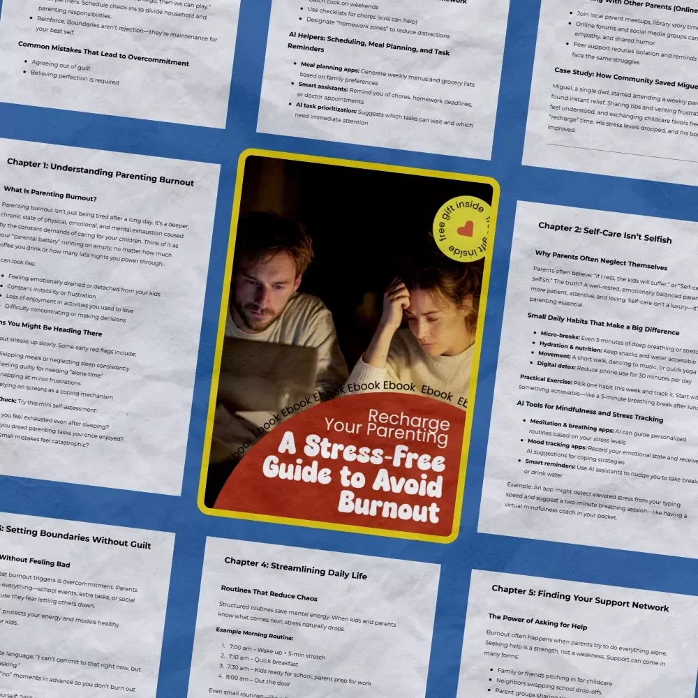 Recharge Your Parenting: A Stress-Free Guide to Avoid Burnout – Practical Ebook on how to avoid parenting burnout, Self-Care, Boundaries & Balanced Family Life