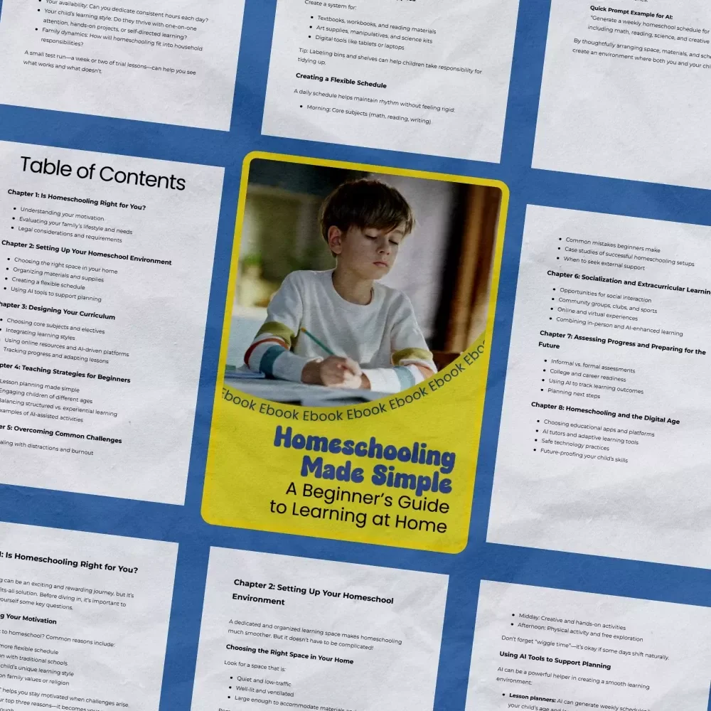 Homeschooling Made Simple: A Beginner’s Guide to Learning at Home | How to Homeschool for Beginners Step-by-Step eBook Guide for New Homeschool Families
