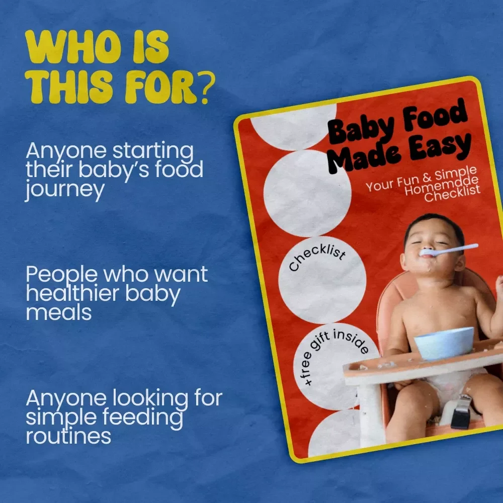 Baby Food Made Easy: Your Fun & Simple Homemade Checklist | How to Make Baby Food at Home Guide for Busy Parents | Printable Baby Feeding Planner