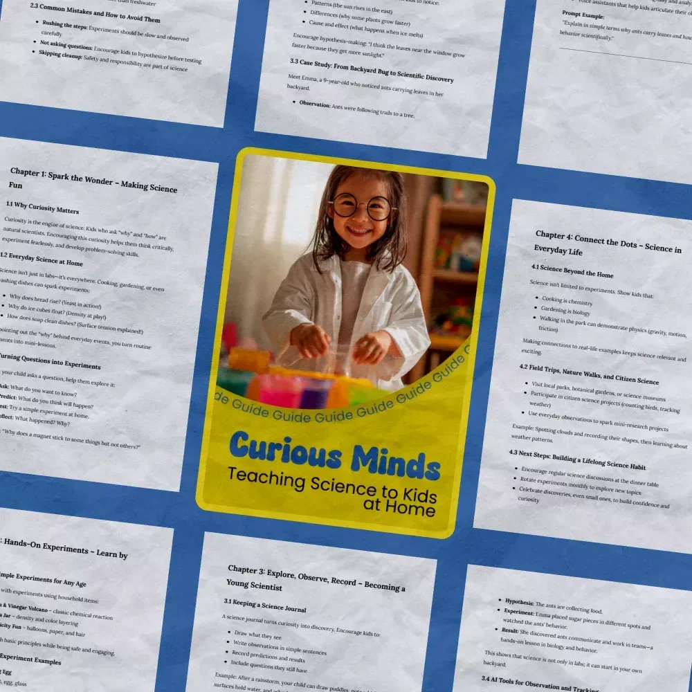 Curious Minds: Teaching Science to Kids at Home – Fun, Hands-On Guide on How to Teach Kids Science at Home