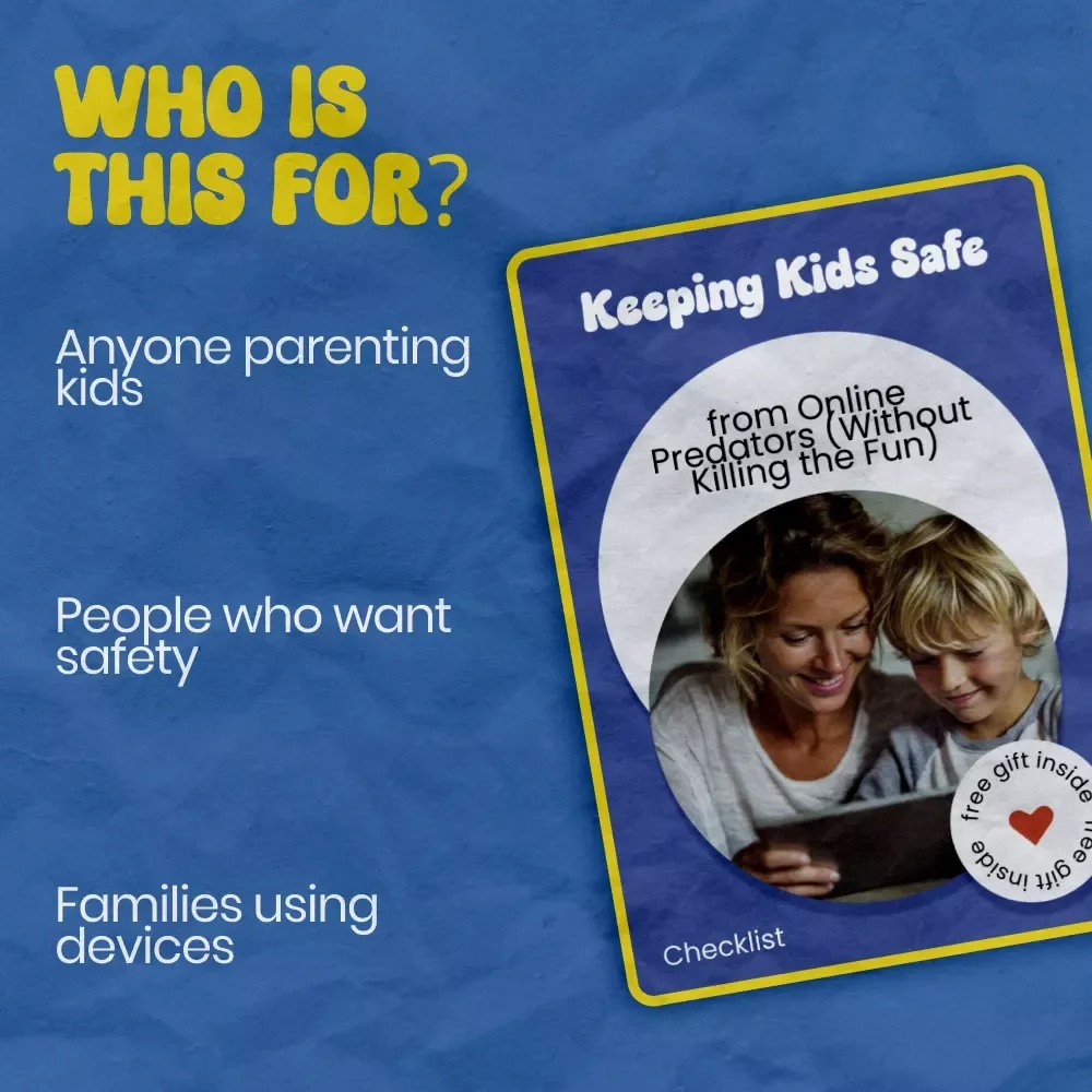 Keeping Kids Safe from Online Predators (Without Killing the Fun) | Practical Parent Checklist for How to Protect Kids from Online Predators | Digital Download Safety Guide
